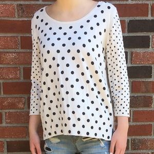 Black and White Polkadot Long sleeve